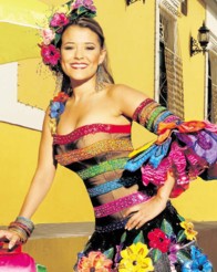Carnival queen in costume.